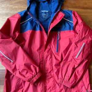 (SOLD) Boys Rain Jacket | Fleece Lined | LL Bean size 14-16